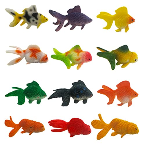 ERINGOGO 12Stücke Modellspielzeug Realistische Goldfischfiguren für Aquarium Dekoration und Kinderbadewanne Attraktives für Kleine ERINGOGO 12Stücke Modellspielzeug Realistische Goldfischfiguren für Aquarium Dekoration und Kinderbadewanne Attraktives für Kleine von ERINGOGO