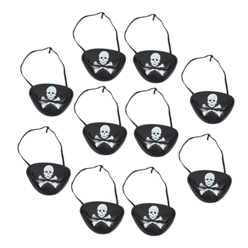 ERINGOGO 12Stücke Piraten Augenmasken für Halloween Cosplay Augenbedeckung mit Schädelmuster für Piratenpartys und Kostümbälle für Erwachsene von ERINGOGO