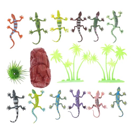 ERINGOGO 12Stücke Reptilienmodell Spielzeugset Simulierte Eidechsenfiguren für Pädagogisches Realistische Tiermodelle für Fantasievolles Jahren von ERINGOGO