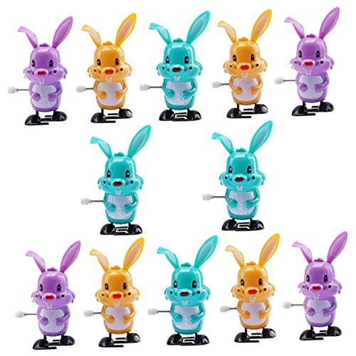 ERINGOGO 12Stücke Teiliges Aufziehspielzeug Kaninchen Bunte Osterhasen für für Ostern Schulveranstaltungen und Reisen Fördert Kreatives Spiel und Fantasie von ERINGOGO