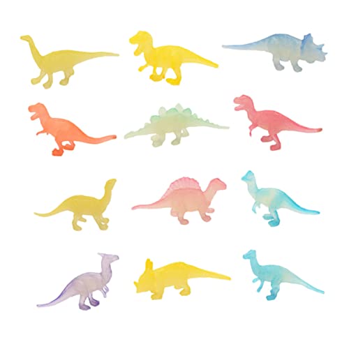 ERINGOGO 12stücke Leuchtende Dinosaurier Modelle Lustige Kompakte Spielzeuge Für Dinosaurier-themenpartys Und Lernspiele Verschiedene Designs von ERINGOGO