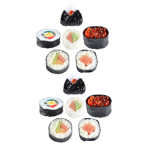 ERINGOGO 12Stücke Teiliges Sushi Modellset aus Simuliertem Essen Realistische Requisiten für Fotografie und Ausstellungen Sushi Nigiri und Onigiri für Kreative Projekte ERINGOGO 12Stücke Teiliges Sushi Modellset aus Simuliertem Essen Realistische Requisiten für Fotografie und Ausstellungen Sushi Nigiri und Onigiri für Kreative Projekte von ERINGOGO