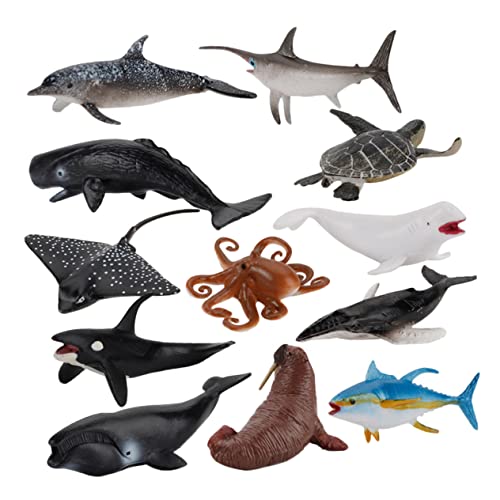 ERINGOGO 12Stücke Tier Modelle Realistische Figuren für Sandtischdekoration für Meerestiere Kennenzulernen Langlebig und Farbtreu ERINGOGO 12Stücke Tier Modelle Realistische Figuren für Sandtischdekoration für Meerestiere Kennenzulernen Langlebig und Farbtreu von ERINGOGO