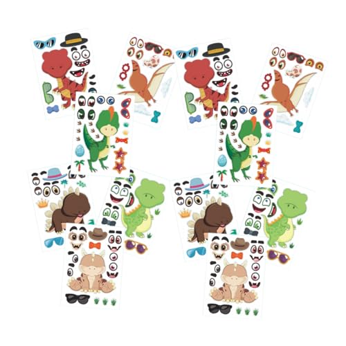 ERINGOGO 12blätter Dinosaurier Aufkleber Bögen Wiederverwendbare Cartoon Sticker Für Mädchen Kreative Dinosaurier Dekoration Für Partys Und Spielspaß Für Kleinkinder ERINGOGO 12blätter Dinosaurier Aufkleber Bögen Wiederverwendbare Cartoon Sticker Für Mädchen Kreative Dinosaurier Dekoration Für Partys Und Spielspaß Für Kleinkinder von ERINGOGO
