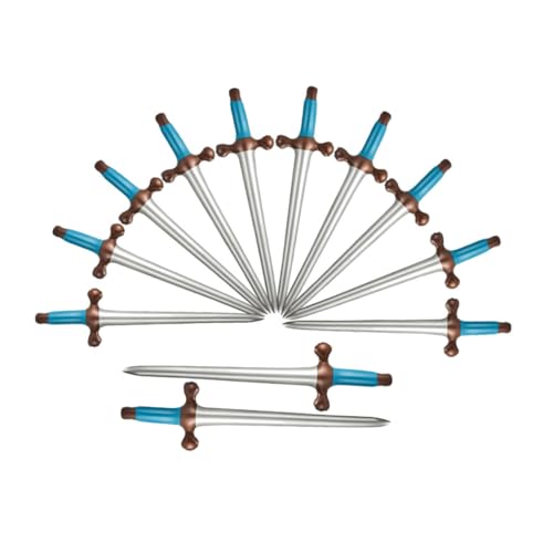 ERINGOGO 12st Aufblasbares Piratenschwert Sprengen Kostüm Aufblasen Piratenkostüm Für Halloween-schlauchboote Piratenhemd Ninja Party Lichtschwerter Spielzeugschwert Schlag Pvc Blue von ERINGOGO