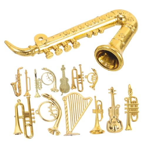 ERINGOGO 14 Stück Teiliges Miniatur Musikinstrumente Set aus Acryl Realistische DIY Weihnachtsbaumdeko Leichte Mini Ornamente für Puppenhaus als und Kreative Weihnachtsdekoration ERINGOGO 14 Stück Teiliges Miniatur Musikinstrumente Set aus Acryl Realistische DIY Weihnachtsbaumdeko Leichte Mini Ornamente für Puppenhaus als und Kreative Weihnachtsdekoration von ERINGOGO
