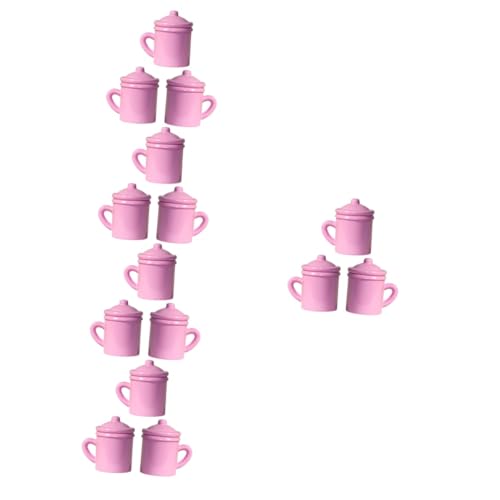 ERINGOGO 15 STK Mundwasser-Spielzeug Vintage Wohnkultur Trinkbecher Winzige Kaffeetasse Kaffeebecher Mini-milchbecher Mini-Spielzeug Teetasse Tassen Küche Kind Rosa Miniatur von ERINGOGO