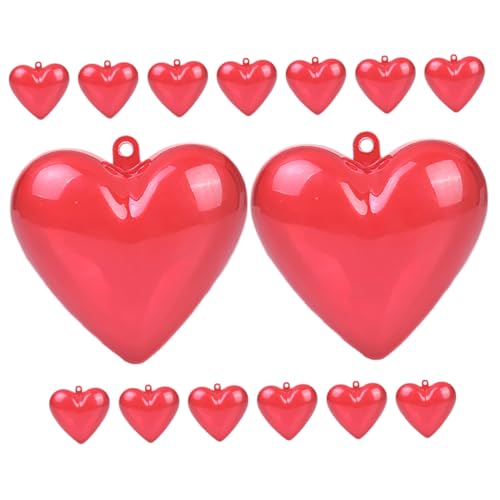 ERINGOGO 15 Stk liebe geschenkbox schmuck Partydekoration valentine herz boxen klares hängendes Ornament Herzförmige Ornamente für die Verlobung Basteln in Herzform Plastik von ERINGOGO