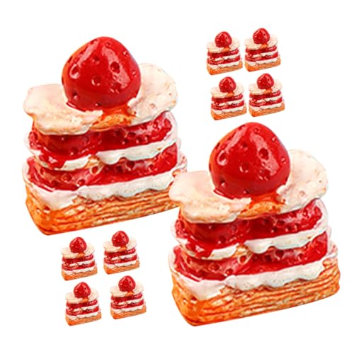 ERINGOGO 15 Stück Simulierte Kuchen Dessert Obstkuchen Geburtstagstorte Rollenspiel Kuchenmodell Kinderspielkuchen Spiellebensmittel Geburtstagstorte Rollenspielkuchen von ERINGOGO