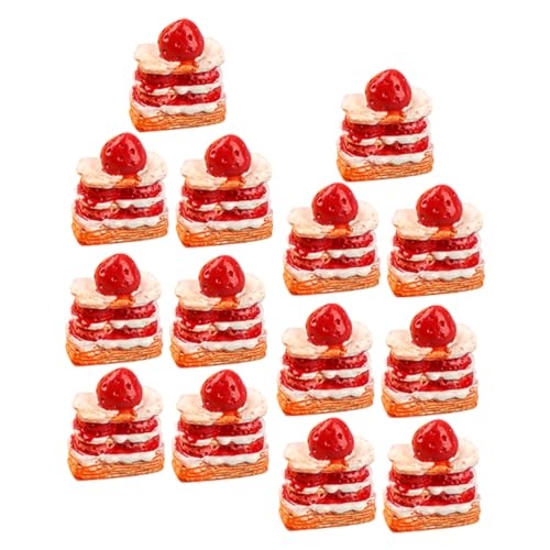 ERINGOGO 15 Stück Simulierter Erdbeercreme -Kuchen Künstliche Kuchen-Foto-Requisite Kunstkuchenmodell Kuchen Requisiten Mini- -Rollenspiel Filigrane Tortenmodelle Mini-Dessert Harz rot ERINGOGO 15 Stück Simulierter Erdbeercreme -Kuchen Künstliche Kuchen-Foto-Requisite Kunstkuchenmodell Kuchen Requisiten Mini- -Rollenspiel Filigrane Tortenmodelle Mini-Dessert Harz rot von ERINGOGO