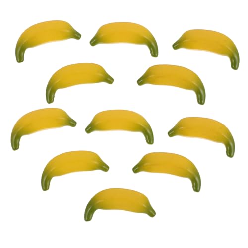 ERINGOGO 15 Stück Teiliges Mini Bananen Realistische Simulation Miniatur Früchte Dekoration DIY Basteln Puppenhaus Zubehör Gartendeko von ERINGOGO