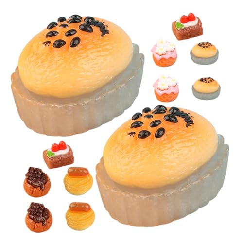ERINGOGO 15 Stück Teiliges Miniaturkuchen Realistische Dessertmodelle für Puppenhaus Dekoration Zubehör für Mini Küchen und DIY Projekte Kreative Gestaltung für Mini Häuser von ERINGOGO