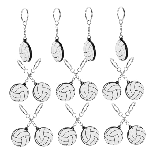 ERINGOGO 15 Stück Teiliges PVC Schlüsselanhänger Mini Balls Schlüsselringe Sport Schlüsselanhänger für Taschen Deko für Partys und von ERINGOGO