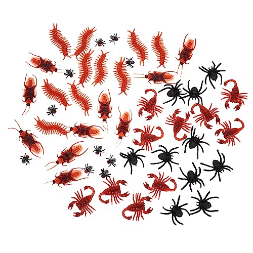 ERINGOGO 150 STK Streich Requisiten Skorpionförmiges Spielzeug Realistische Gefälschte Fehler Tausendfüßler-Modell -Trick-Requisite Gefälschte Insekten Plastik Spinne Halloween von ERINGOGO