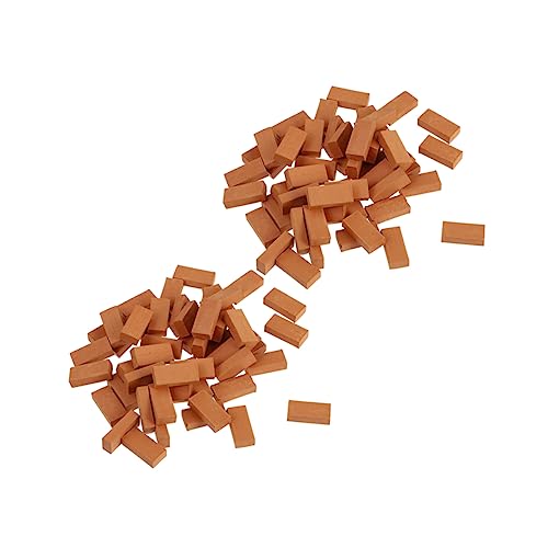 ERINGOGO 150stücke Miniatur Ziegelsteine Für DIY Und Sandkasten-Dekoration Robuste Kinderfreundliche Bausteine Für Kreative Miniaturlandschaften von ERINGOGO