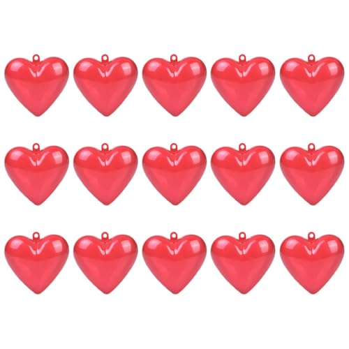 ERINGOGO 15Stücke Herzförmige Transparente Süßigkeitenschachteln Aus Kunststoff Für DIY Bastelarbeiten Befüllbare Geschenkboxen Für Valentinstag Und Kinderpartys Romantische von ERINGOGO