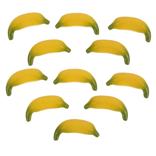 ERINGOGO 15Stücke Mini Bananen Realistische Kunstfrüchte für Deko Puppenhaus Zubehör Kompakt und Tragbar für Erwachsene Kreative DIY Projekte und Party Requisiten von ERINGOGO