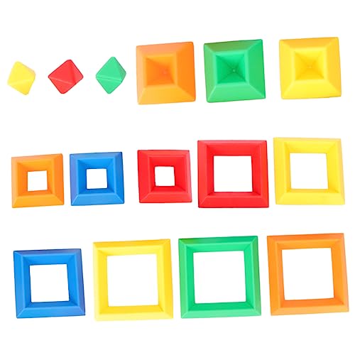 ERINGOGO 15Stücke Teiliges Lernspielzeug aus Hochwertigem Plastik Pyramidenspiele für Frühe Bildungsblöcke Zufälligen Farben für Kreative und Spielerisches Lernen ERINGOGO 15Stücke Teiliges Lernspielzeug aus Hochwertigem Plastik Pyramidenspiele für Frühe Bildungsblöcke Zufälligen Farben für Kreative und Spielerisches Lernen von ERINGOGO