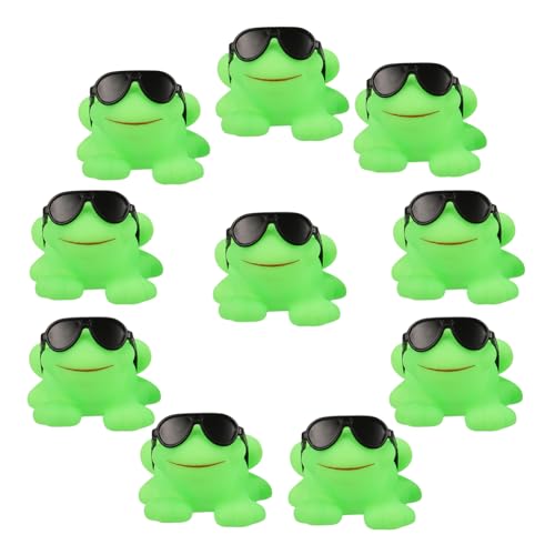 ERINGOGO 16 Stück Sonnenbrillenfrosch Badewanne Kreatives Cartoon-badespielzeug Badewanne Wasserspielzeug Frosch Gefälligkeiten Für Poolpartys Schwimmspielzeug Green Plastik ERINGOGO 16 Stück Sonnenbrillenfrosch Badewanne Kreatives Cartoon-badespielzeug Badewanne Wasserspielzeug Frosch Gefälligkeiten Für Poolpartys Schwimmspielzeug Green Plastik von ERINGOGO