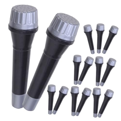 ERINGOGO 16 Teiliges Mikrofonmodell So Tun Als Ob Mikrofonmodell So Tun Als Ob Mikrofon Gefälschtes Mikrofon Requisite Kostüm Kreatives Mikrofon Party Simulierte Mikrofon von ERINGOGO