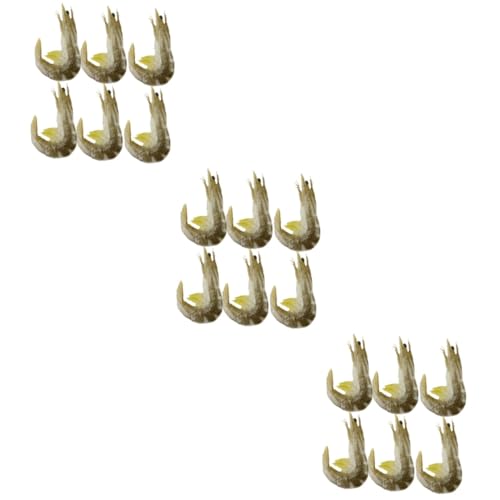 ERINGOGO 18 STK Simulierte Garnelen Garnelen-futterspielzeug Garnelenmineral Simuliertes Shrimps-Modell Realistische Gefälschte Garnelen Gefälschter Fisch Kind Fleisch PVC Lebensmittel von ERINGOGO
