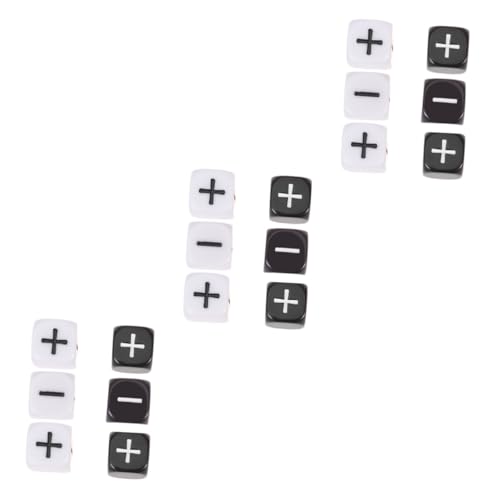 ERINGOGO 18 STK Additions- und Subtraktionsspiele Mathe-Spiele Mini-Würfel 10 Jahre für Spielzeug Minus-Pluszeichen-Würfel Cosplay Zubehör Taschenrechner große Würfel Kind von ERINGOGO
