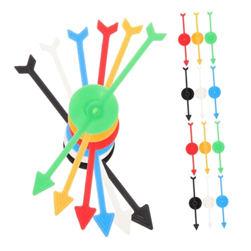 ERINGOGO 18 Stück Teiliges Bunte Kunststoff Pfeile für Spiel drehzahlen Langlebig Glatt Vielseitig Einsetzbar für Brettspiele Lernspiele und Eventunterhaltung Kompakt und Einfach zu von ERINGOGO