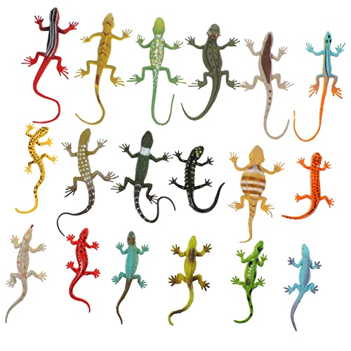 ERINGOGO 18Stücke Teiliges Realistische Echsenfiguren Reptilien Für Eidechsen Modelle Als Tierfigur Dekoration Und Geschenkidee Für Partys Und Lernspiele von ERINGOGO