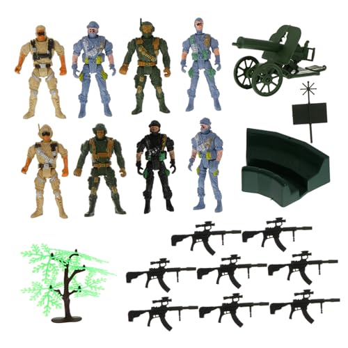 ERINGOGO 19 Stück Teiliges Soldaten spielzeugset aus Kunststoff Simulation Militärfiguren Sicher Leicht Bruchsicher als Geschenk für Spielfreundschaften von ERINGOGO