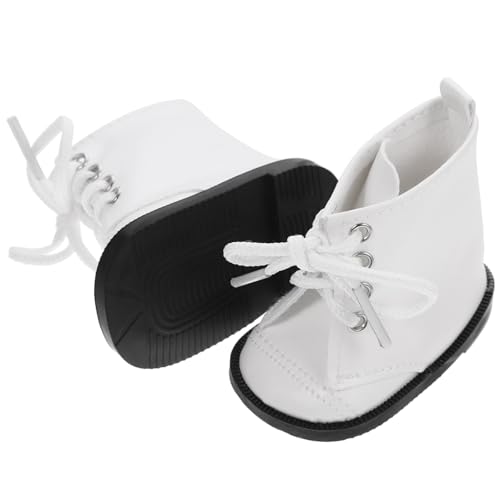 ERINGOGO 1Paar Puppen Stiefel Aus PU Stiefel Für Puppen Weiße Puppenschuhe Zubehör Für Kreative Puppen Outfits ERINGOGO 1Paar Puppen Stiefel Aus PU Stiefel Für Puppen Weiße Puppenschuhe Zubehör Für Kreative Puppen Outfits von ERINGOGO