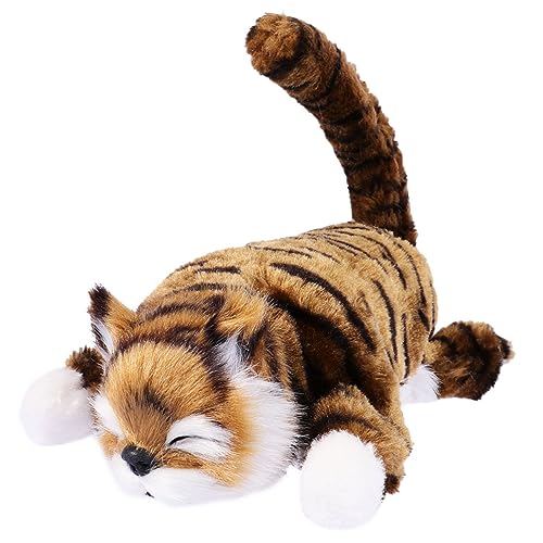 ERINGOGO 1Pc Plüsch Puppe Elektrische Katze Puppe Plüsch Katze Puppe Plüsch Schmuck Plüsch Dunkelbraun von ERINGOGO