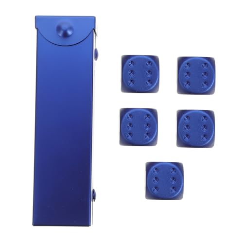 ERINGOGO 1Satz Aluminiumlegierungs Würfelset Für Partys Teiliges Mit Kleinen Blauen Würfeln Lustige Requisiten Für Spieleabende Und von ERINGOGO