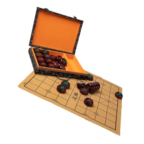 ERINGOGO 1Satz Chinesisches Schachspiel aus Holz Interaktives Schachbrettset für Erwachsene und Handgefertigt mit Aufbewahrungsbox Traditionelles Design aus Hochwertigem Holz ERINGOGO 1Satz Chinesisches Schachspiel aus Holz Interaktives Schachbrettset für Erwachsene und Handgefertigt mit Aufbewahrungsbox Traditionelles Design aus Hochwertigem Holz von ERINGOGO