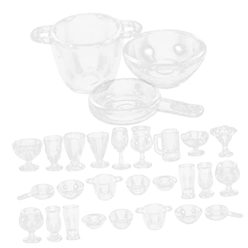 ERINGOGO Dollhouse Dessertbecher Satz für Puppenhäuser Miniatur Küchengeschirr für Kinder Puppenhaus Zubehör Spielzeug für Kleiner Küchen von ERINGOGO
