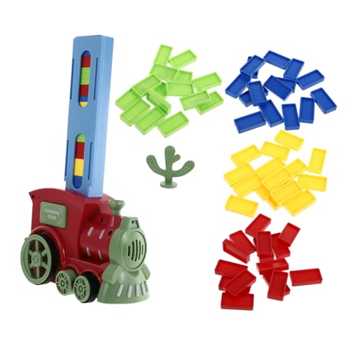 ERINGOGO 1satz Bunten Domino-spielzeugen Mit Elektrischem Zug Lernspielzeug Für Junge Mädchen Kreativität Und Motorischen Fähigkeiten Inklusive Zufälliger Zubehörfarben von ERINGOGO