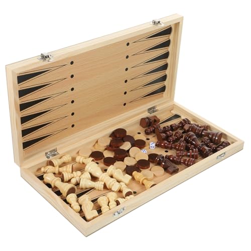 ERINGOGO 1Satz Faltbares Schach Checkers aus Mobiles Schachspiel für für Reisen Büro und Picknick Perfektes von ERINGOGO