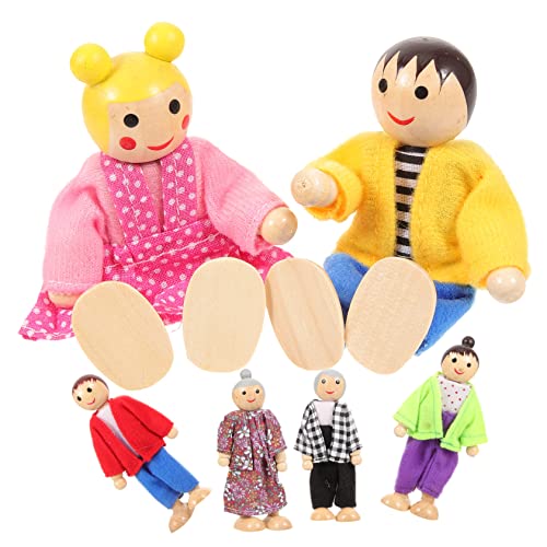 ERINGOGO 1Satz Familienpuppen aus Holz Mini Puppen Figuren für Puppenhaus Bewegliche Spielzeugfiguren für Kreatives Rollenspiel Sicheres und Langlebiges Material ERINGOGO 1Satz Familienpuppen aus Holz Mini Puppen Figuren für Puppenhaus Bewegliche Spielzeugfiguren für Kreatives Rollenspiel Sicheres und Langlebiges Material von ERINGOGO