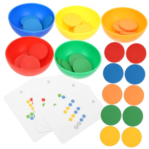 ERINGOGO 1Satz Farbsortierschale für Montessori Lernspielzeug Formenidentifikation Sicher und Langlebig für Kleinkinder Fördert die Hand Augen Koordination und Spielspaß von ERINGOGO