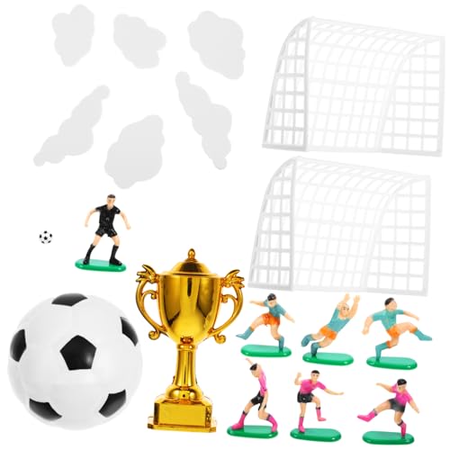 ERINGOGO 1Satz Fußball Themen Kuchen Dekorationsset für Geburtstagsfeiern mit Fußballfeld Spielern und Pokalen für Fußballfans und Sportliche Anlässe ERINGOGO 1Satz Fußball Themen Kuchen Dekorationsset für Geburtstagsfeiern mit Fußballfeld Spielern und Pokalen für Fußballfans und Sportliche Anlässe von ERINGOGO