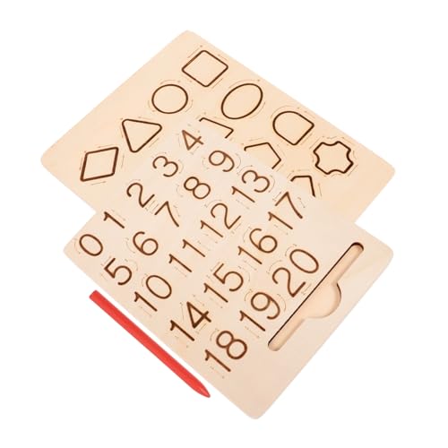 ERINGOGO 1Satz Holz Übungsbrett Für Montessori Lernspielzeug Doppelseitige Alphabet Und Schreibtafel Fördert Konzentration Und Motorik Für Vorschulkinder Und Kleinkinder von ERINGOGO