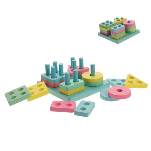 ERINGOGO 1Satz Holzbausteine Für Geometrisches Form Puzzle Lernspielzeug Für Frühkindliche Bildung Kreatives Stapelspielzeug Aus Holz Fördert Die Motorik Und Denkfähigkeiten ERINGOGO 1Satz Holzbausteine Für Geometrisches Form Puzzle Lernspielzeug Für Frühkindliche Bildung Kreatives Stapelspielzeug Aus Holz Fördert Die Motorik Und Denkfähigkeiten von ERINGOGO