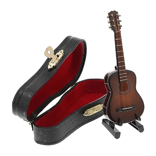 ERINGOGO 1Satz Holzgitarrenmodell Dekoration Klassische Gitarre für Puppenhaus Winzige Gitarre Kunsthandwerk und Stilvolle Heimdekoration Perfektes ERINGOGO 1Satz Holzgitarrenmodell Dekoration Klassische Gitarre für Puppenhaus Winzige Gitarre Kunsthandwerk und Stilvolle Heimdekoration Perfektes von ERINGOGO