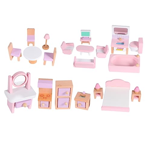 ERINGOGO 1satz Miniatur Möbel Aus Buchenholz Teiliges Farbenfrohes Puppenhaus Zubehör Für Kreative Für Mini-häuser Und Dekoration von ERINGOGO
