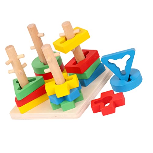 ERINGOGO 1Satz Holzpuzzle für Kleinkinder Geometrische Blöcke zum Stapeln und Sortieren Kreatives Lernspielzeug für Formenerkennung für Jungen ERINGOGO 1Satz Holzpuzzle für Kleinkinder Geometrische Blöcke zum Stapeln und Sortieren Kreatives Lernspielzeug für Formenerkennung für Jungen von ERINGOGO