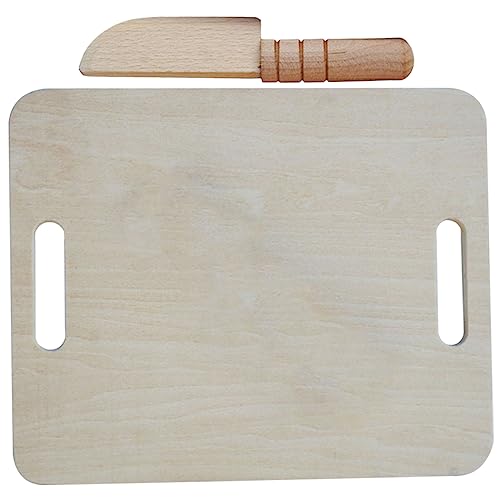 ERINGOGO 1Satz Holzschneider Für Teiliges DIY Küchenspielzeug Mit Schneidebrett Und Holzmesser Realistisches Lernspielzeug Für Kreative Rollenspiele von ERINGOGO