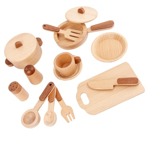 ERINGOGO 1Satz Holzspielzeug Küchenspielzeug Set Pädagogisches Lernspielzeug für Rollenspiele Sicheres Material für Kleine Hände für Kreative Spielaktivitäten ERINGOGO 1Satz Holzspielzeug Küchenspielzeug Set Pädagogisches Lernspielzeug für Rollenspiele Sicheres Material für Kleine Hände für Kreative Spielaktivitäten von ERINGOGO