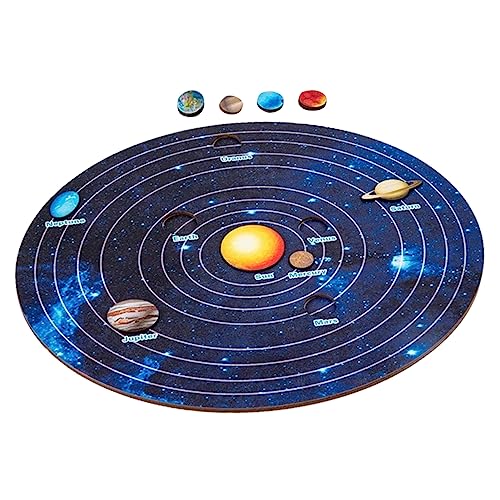 ERINGOGO 1Satz Holzspielzeug Solarplaneten Puzzle für Lernspielzeug Kognitiven Fähigkeiten Sicheres und Lehrreiches Design für Kleine Astronauten für Jungen von ERINGOGO