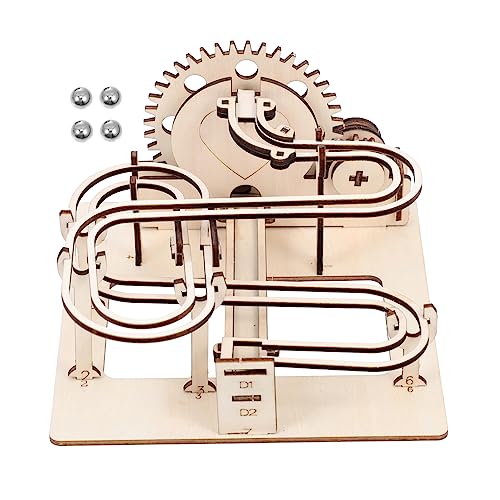 ERINGOGO 1Satz Holzspielzeug für Marmorlauf Rätsel Lernspielzeug Ausdauer und Feinmotorik Kreatives Puzzle mit Murmelbahn für Kleine von ERINGOGO