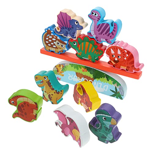 ERINGOGO 1satz Holzstapelspielzeug Für Kleinkinder Tiere Balancespiel Dinosaurier Pädagogisches Interaktives Holzspielzeug Für Kreative Spielerlebnisse Und von ERINGOGO