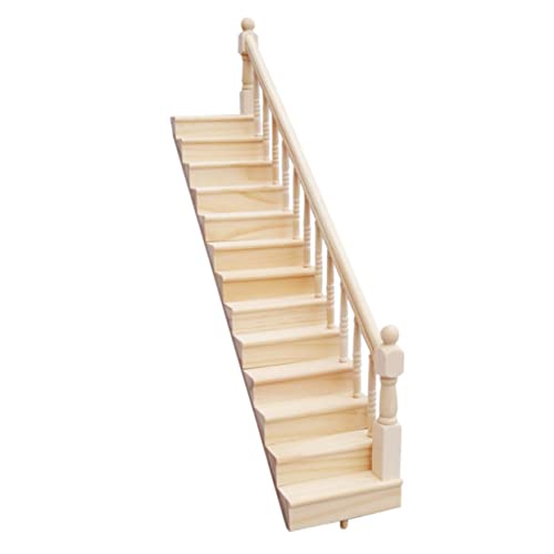 ERINGOGO 1Satz Holztreppe Mit Handlauf Für Puppenhaus DIY Treppenhaus Zubehör Aus Sicherem Material Für Mini Häuser Und Kreative Spielwelten ERINGOGO 1Satz Holztreppe Mit Handlauf Für Puppenhaus DIY Treppenhaus Zubehör Aus Sicherem Material Für Mini Häuser Und Kreative Spielwelten von ERINGOGO